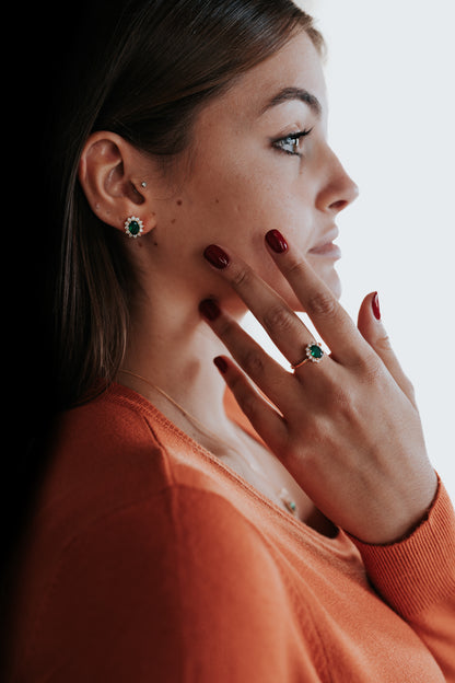 Completo "Kate" 4 pezzi: Oro e Verde