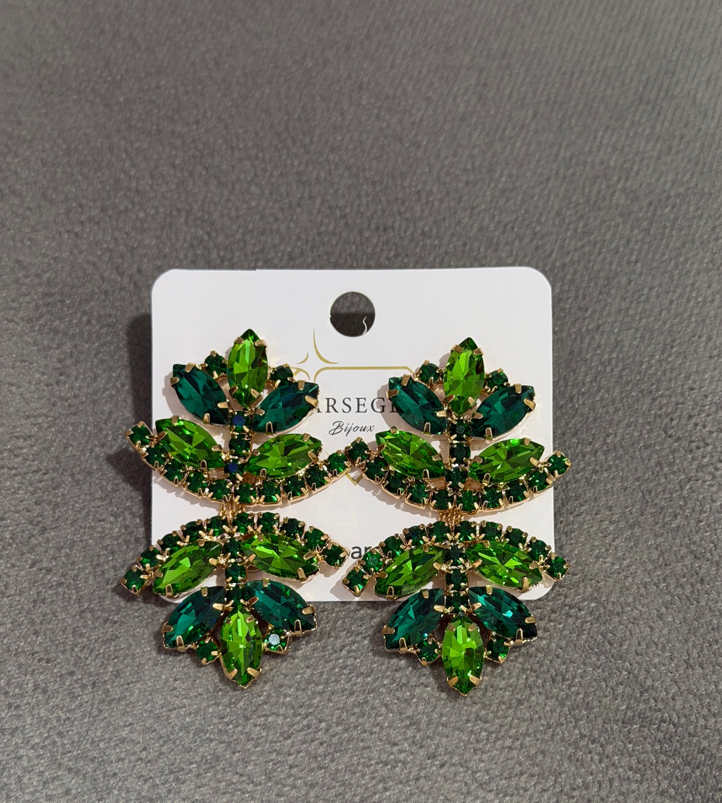 ORECCHINI FASHION VERDE CHIARO & VERDE SCURO