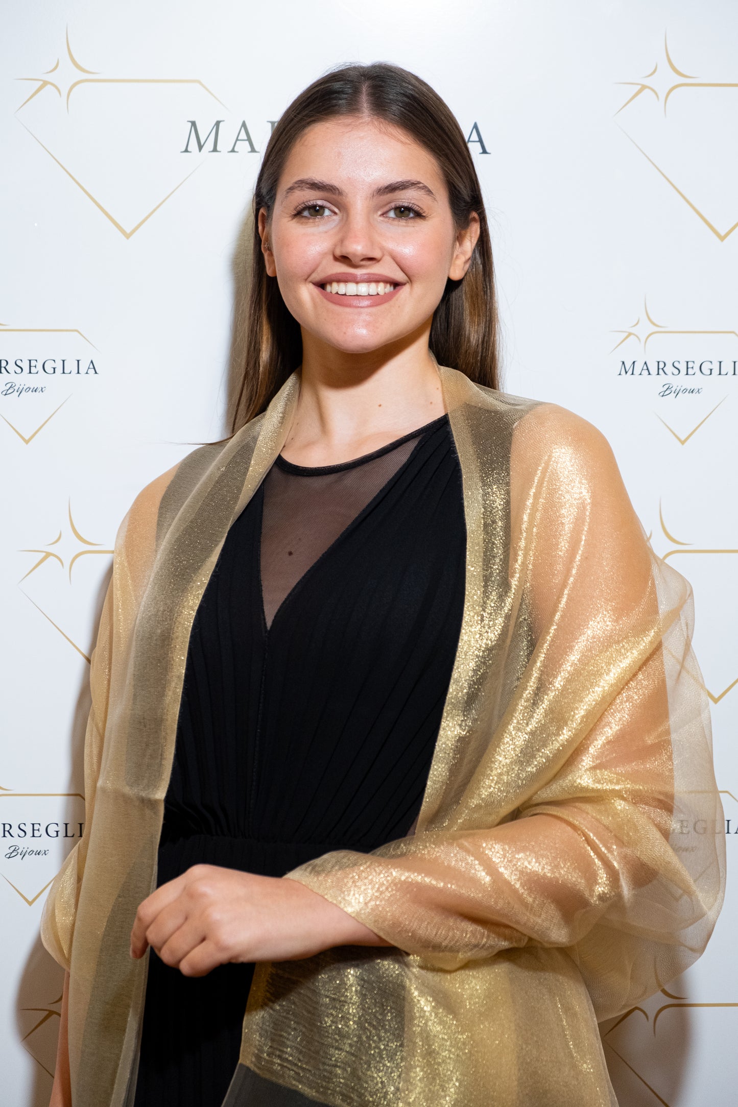 STOLA ORGANZA LUREX ORO SCURO