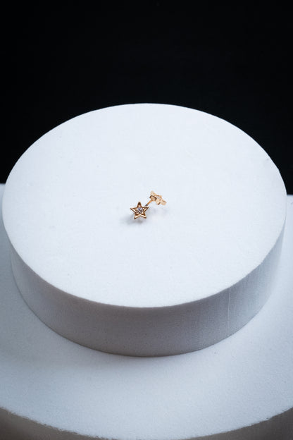 SET ORECCHINI STELLE CRISTALLI ORO