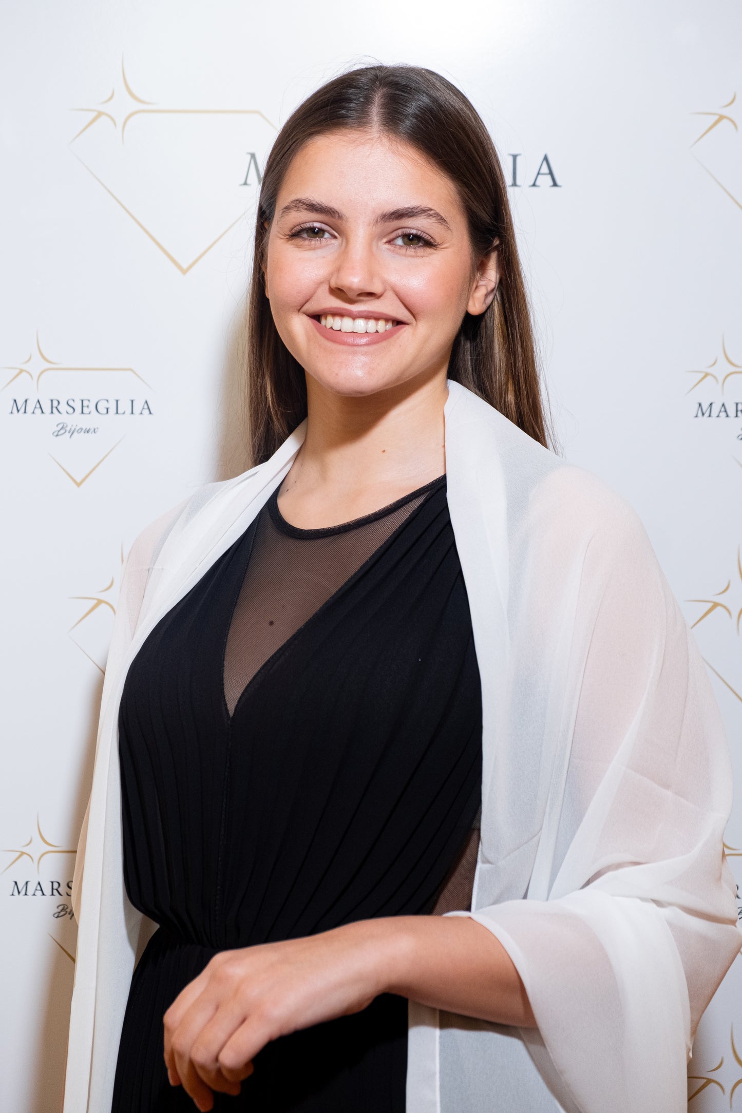 STOLA CHIFFON BIANCA