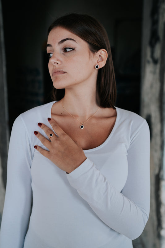 Completo "Kate" 4 pezzi: Oro e Blu