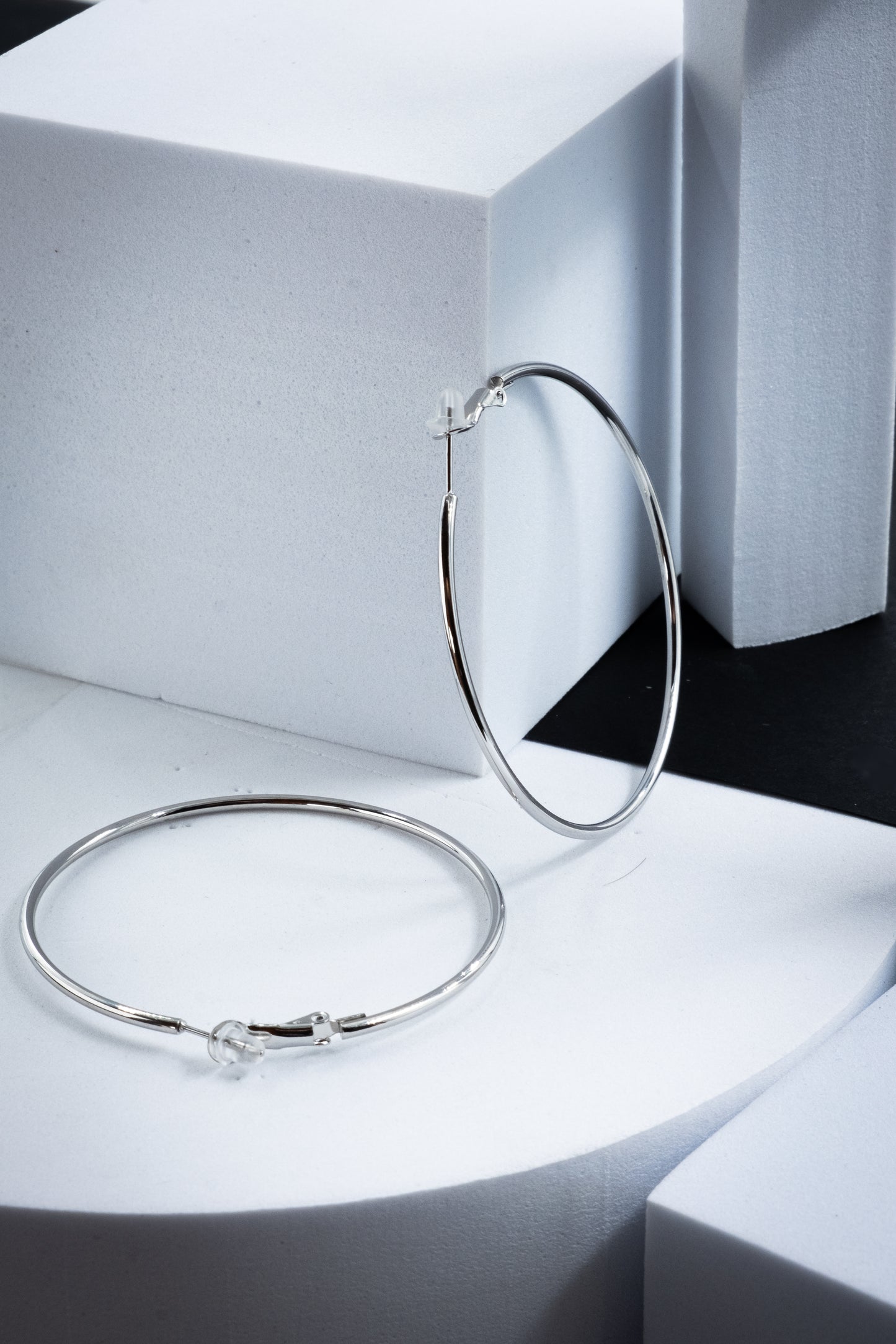 CERCHI SOTTILI ARGENTO 60 mm