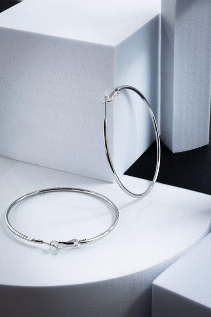 CERCHI SOTTILI ARGENTO 60 mm