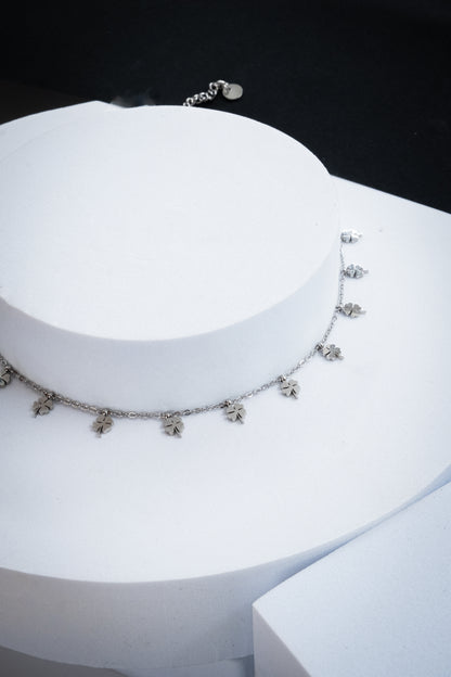 COLLANA QUADRIFOGLI ARGENTO