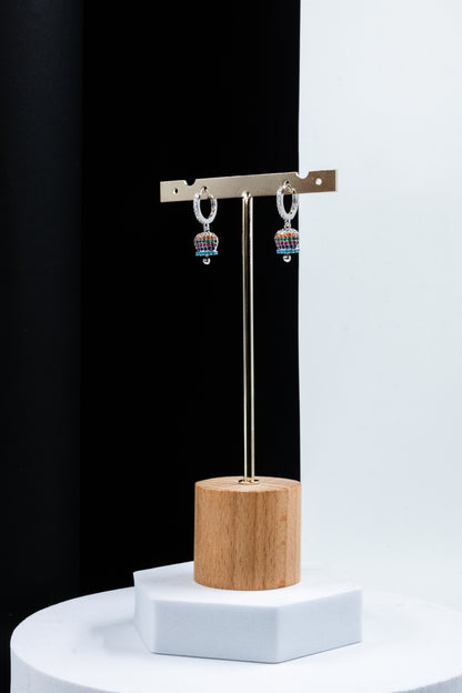 ORECCHINI CAMPANELLA ARGENTO & MULTICOLOR