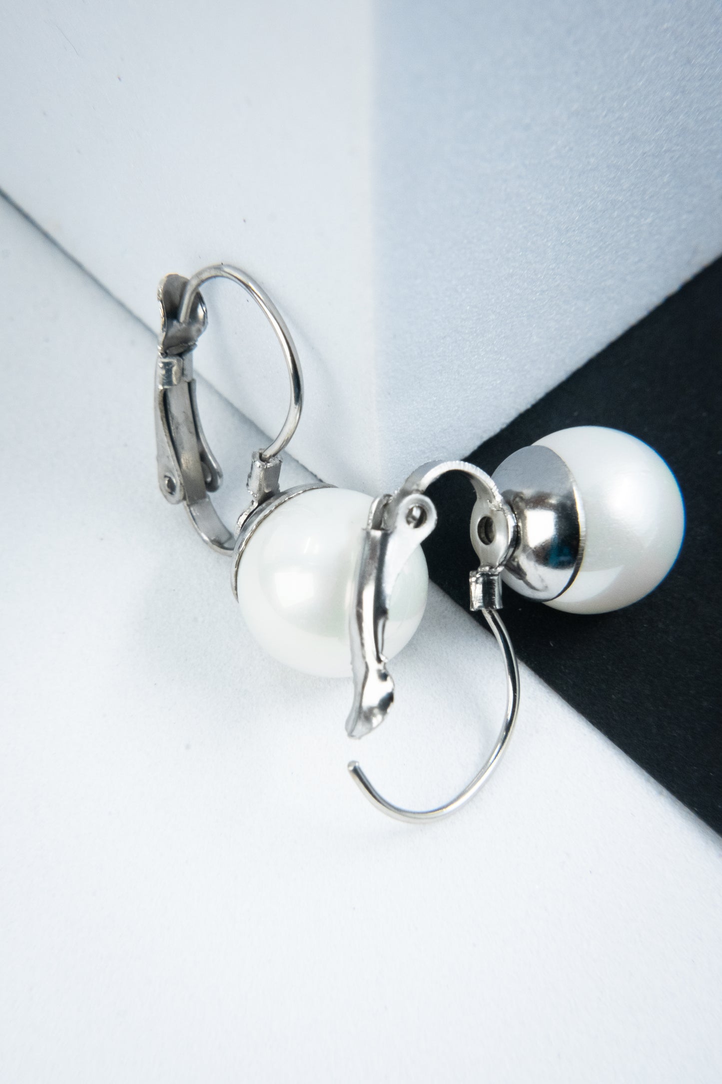 ORECCHINI PERLA PENDENTE ARGENTO 10 MM