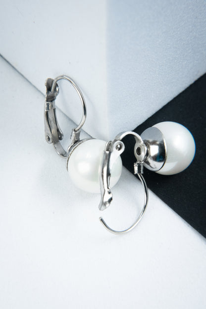 ORECCHINI PERLA PENDENTE ARGENTO 10 MM