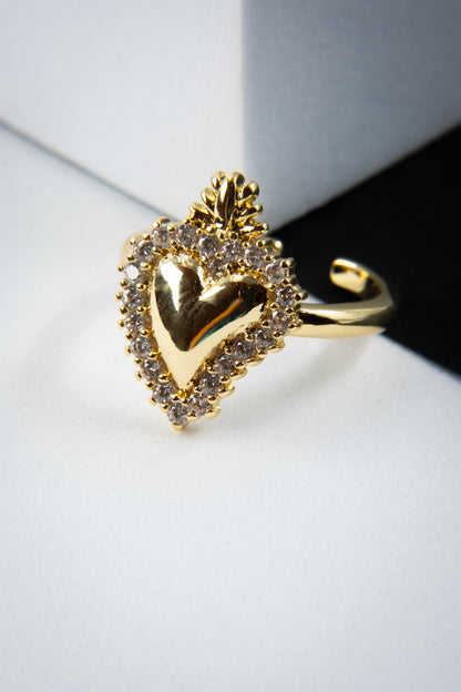 ANELLO CUORE SACRO ORO