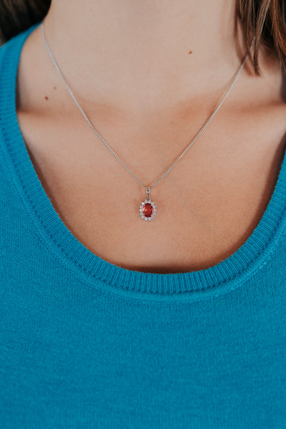 Completo "Kate" 4 pezzi: Argento e Rosso