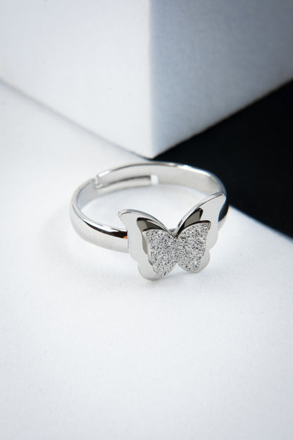 ANELLO FARFALLA 3D ARGENTO