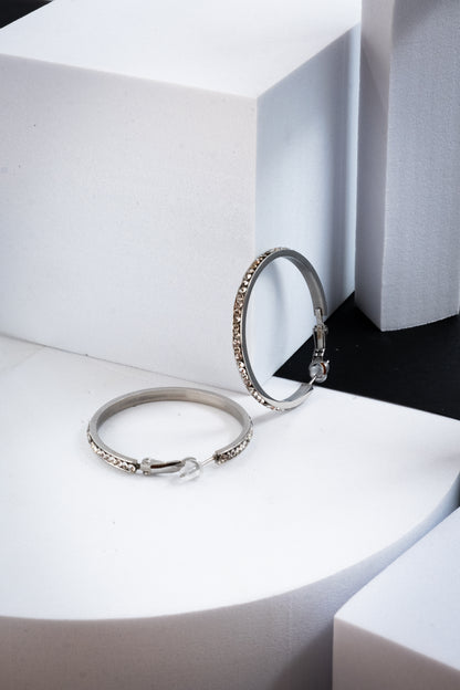 CERCHI DIAMOND ARGENTO 40 mm