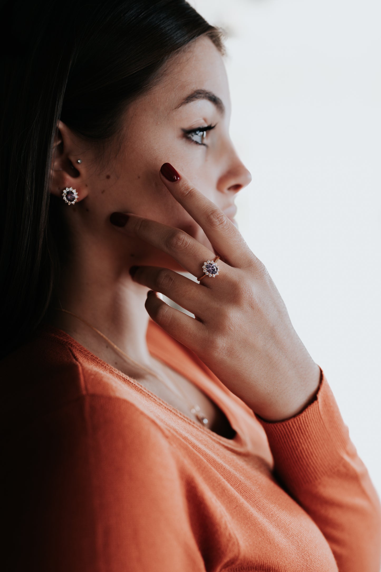 Completo "Kate" 4 pezzi: Oro e Viola