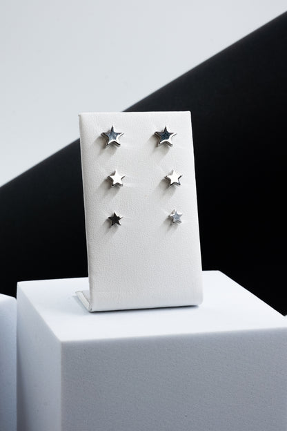 SET ORECCHINI STELLE ARGENTO