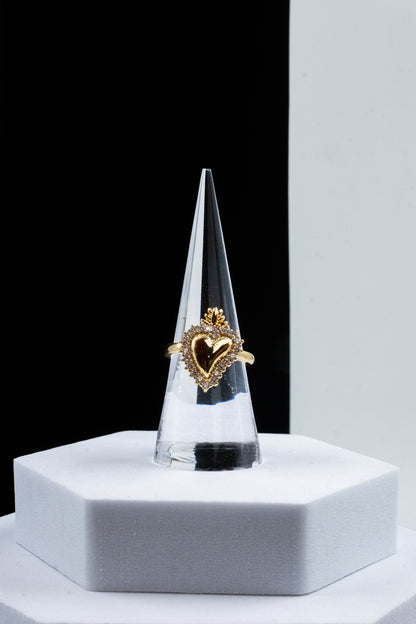 ANELLO CUORE SACRO ORO