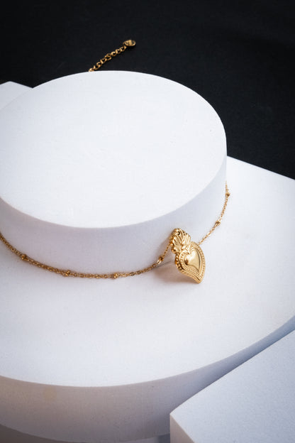 COLLANA CUORE SACRO ORO