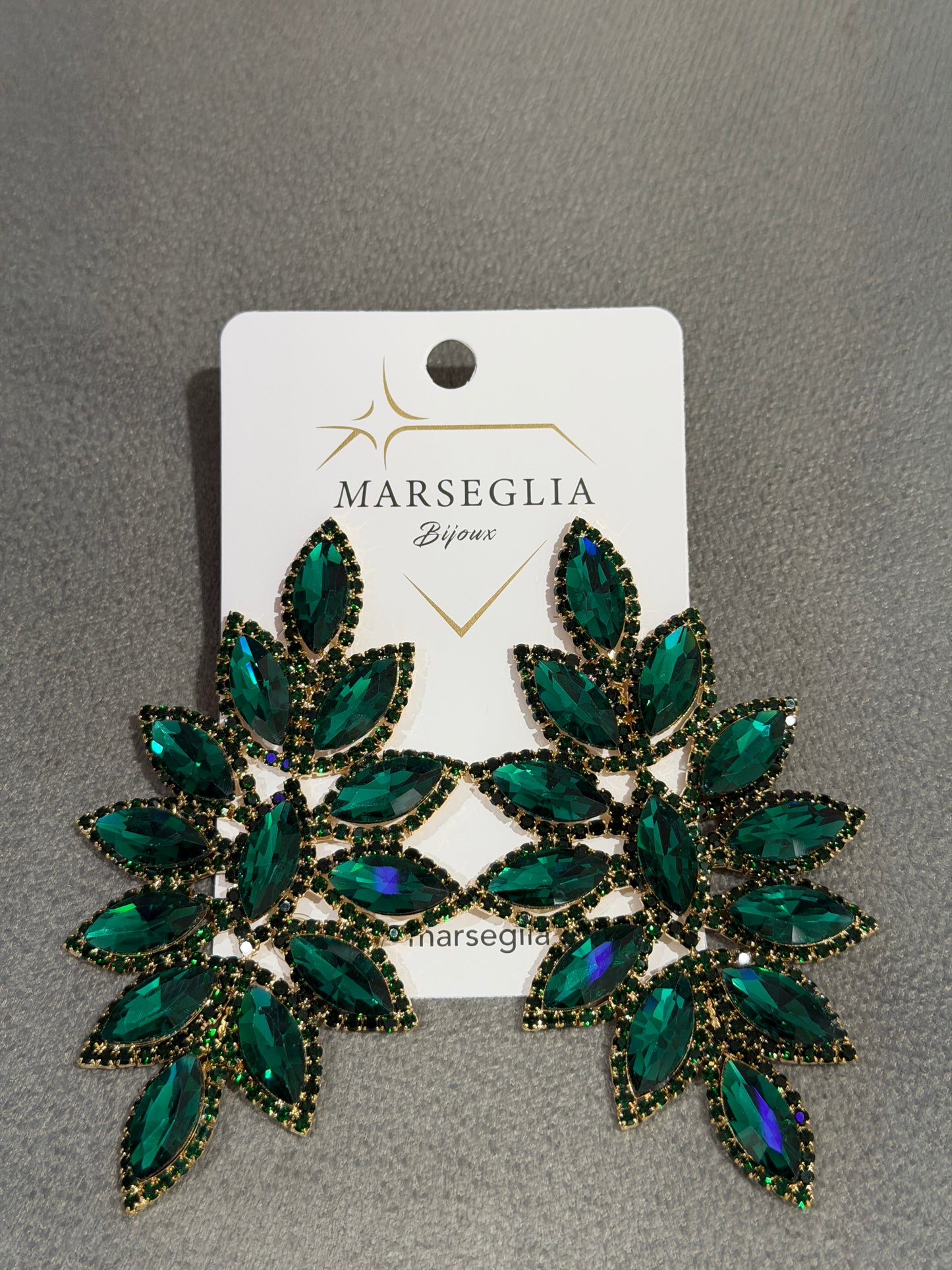 ORECCHINI FASHION VERDE SCURO