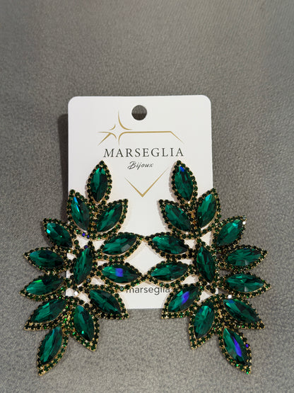 ORECCHINI FASHION VERDE SCURO