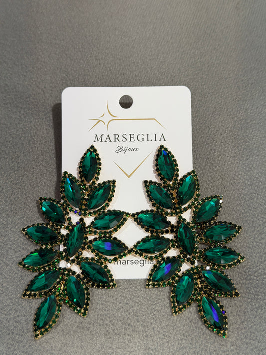 ORECCHINI FASHION VERDE SCURO