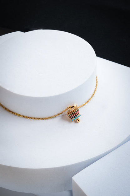 COLLANA CAMPANELLA ORO & MULTICOLOR