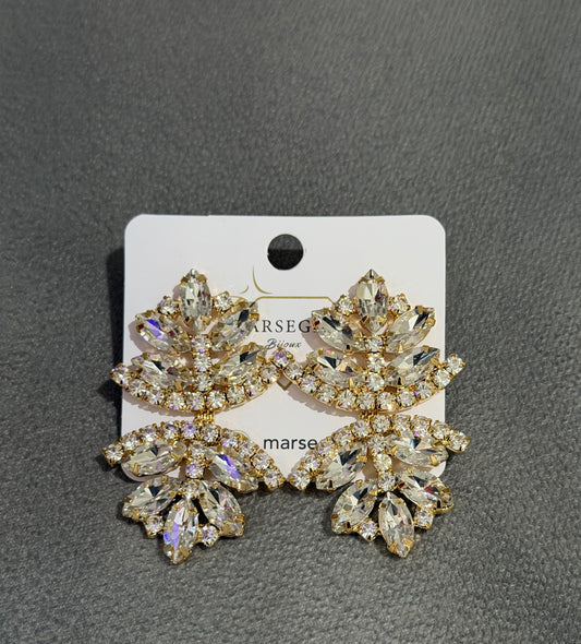 ORECCHINI FASHION BIANCO & ORO
