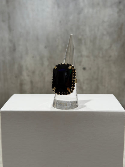 ANELLO RETTANGOLARE FASHION NERO