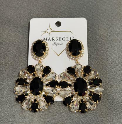 ORECCHINI CLIP FASHION NERO & BIANCO