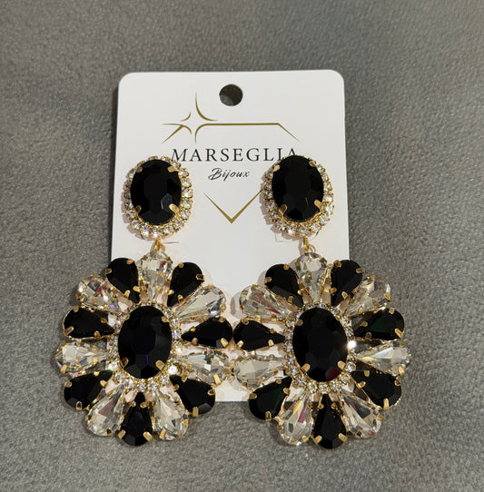 ORECCHINI CLIP FASHION NERO & BIANCO