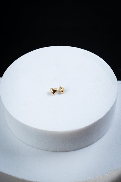 SET ORECCHINI CUORI ORO