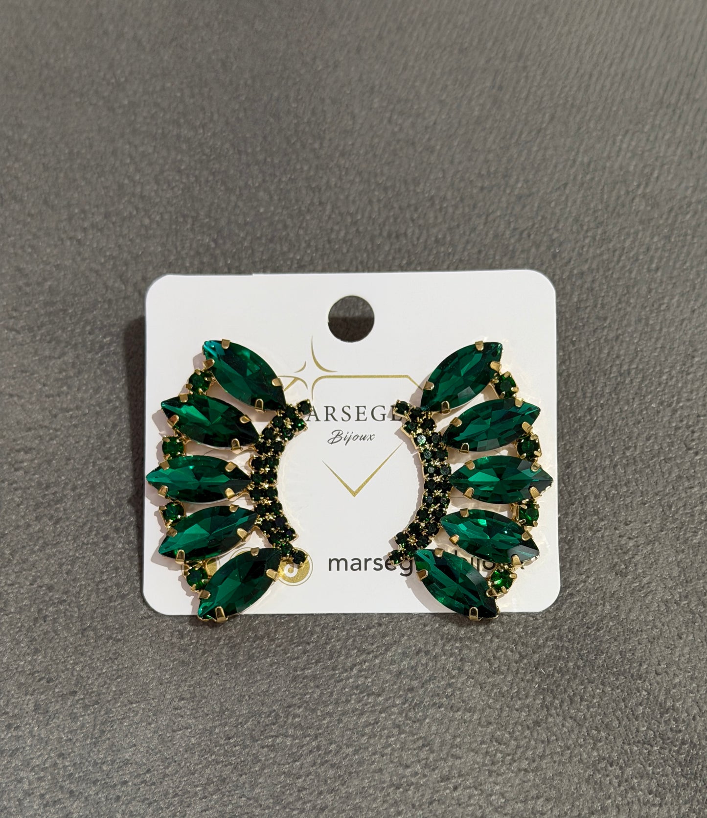 ORECCHINI FASHION VERDE SCURO