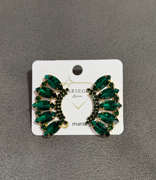 ORECCHINI FASHION VERDE SCURO