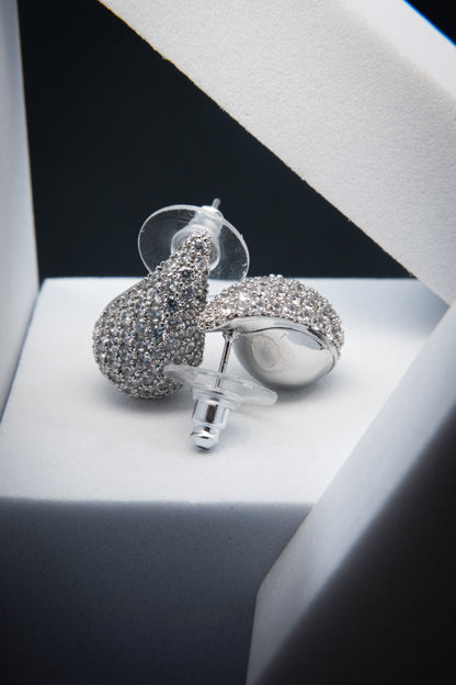 ORECCHINI GOCCIA CRISTALLI ARGENTO 2 CM