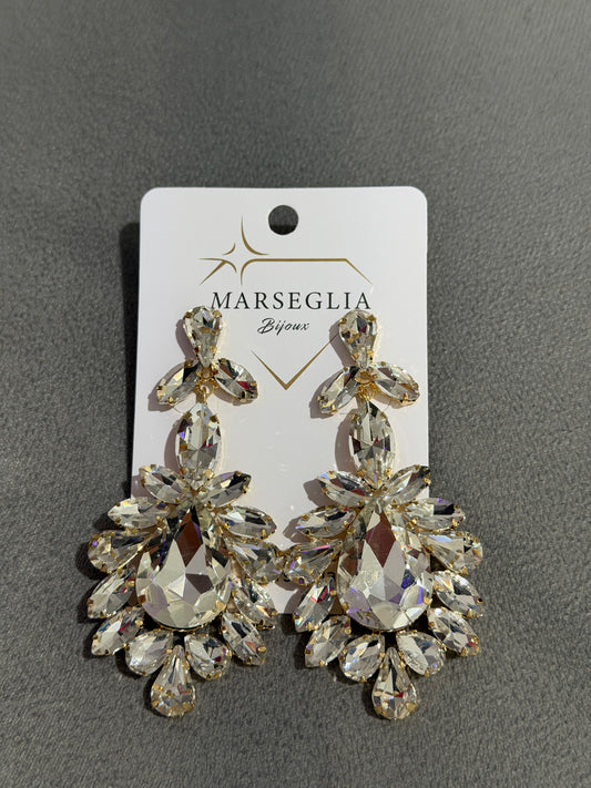 ORECCHINI FASHION BIANCO & ORO