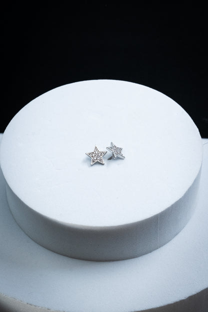 SET ORECCHINI STELLE CRISTALLI ARGENTO