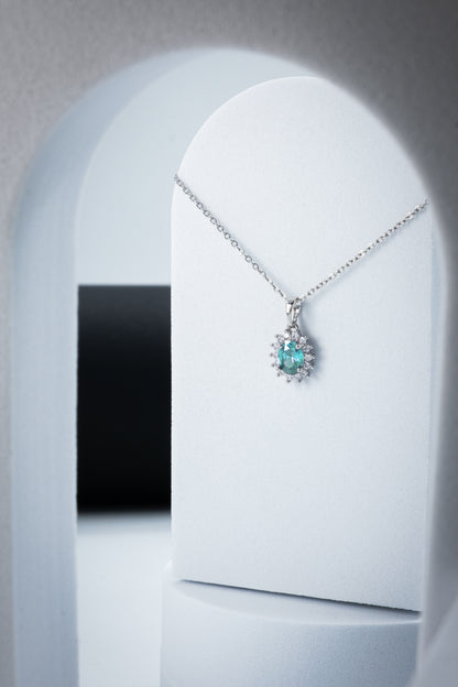 Completo "Kate" 4 pezzi: Argento e Azzurro