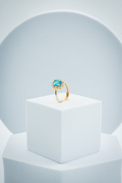 ANELLO KATE ORO & AZZURRO