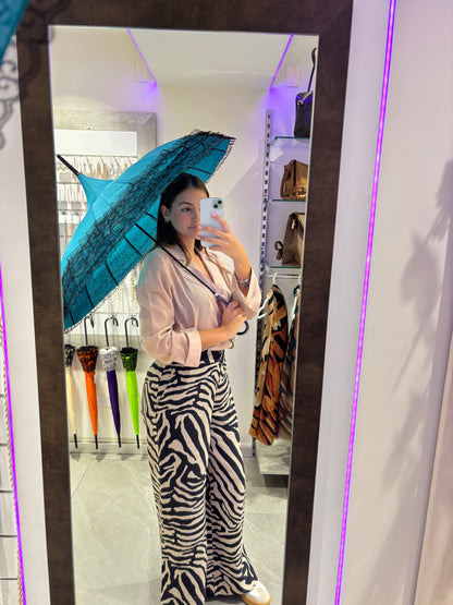 OMBRELLO CHIC CON RICAMI IN PIZZO