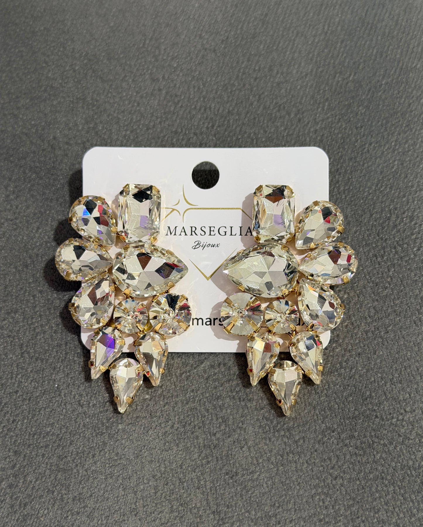 ORECCHINI FASHION BIANCO & ORO