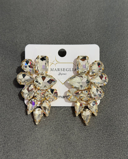 ORECCHINI FASHION BIANCO & ORO
