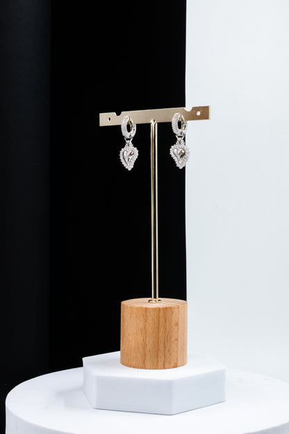 ORECCHINI CERCHIETTO CUORE SACRO ARGENTO