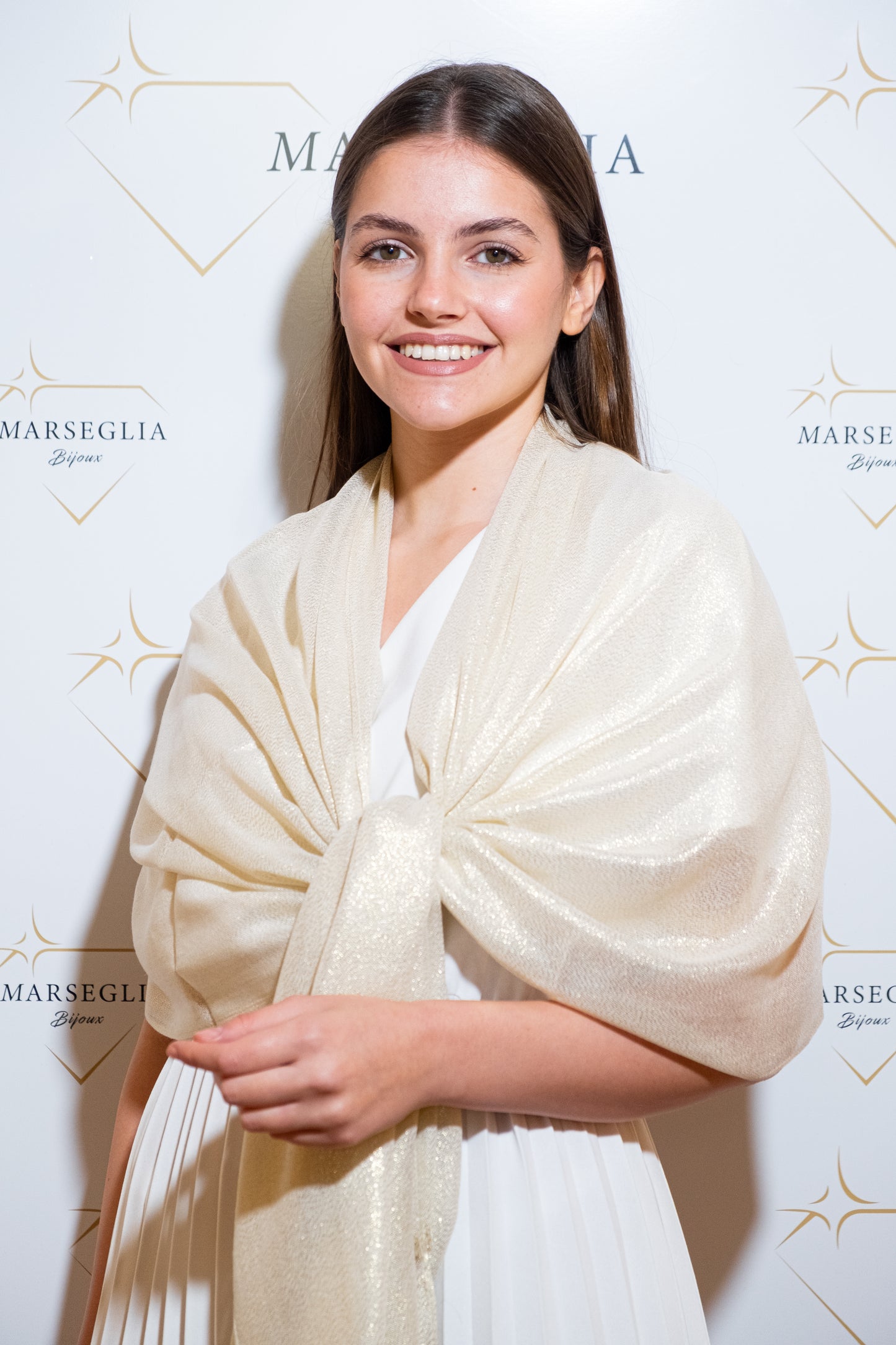 STOLA VISCOSA LUREX ORO CHIARO