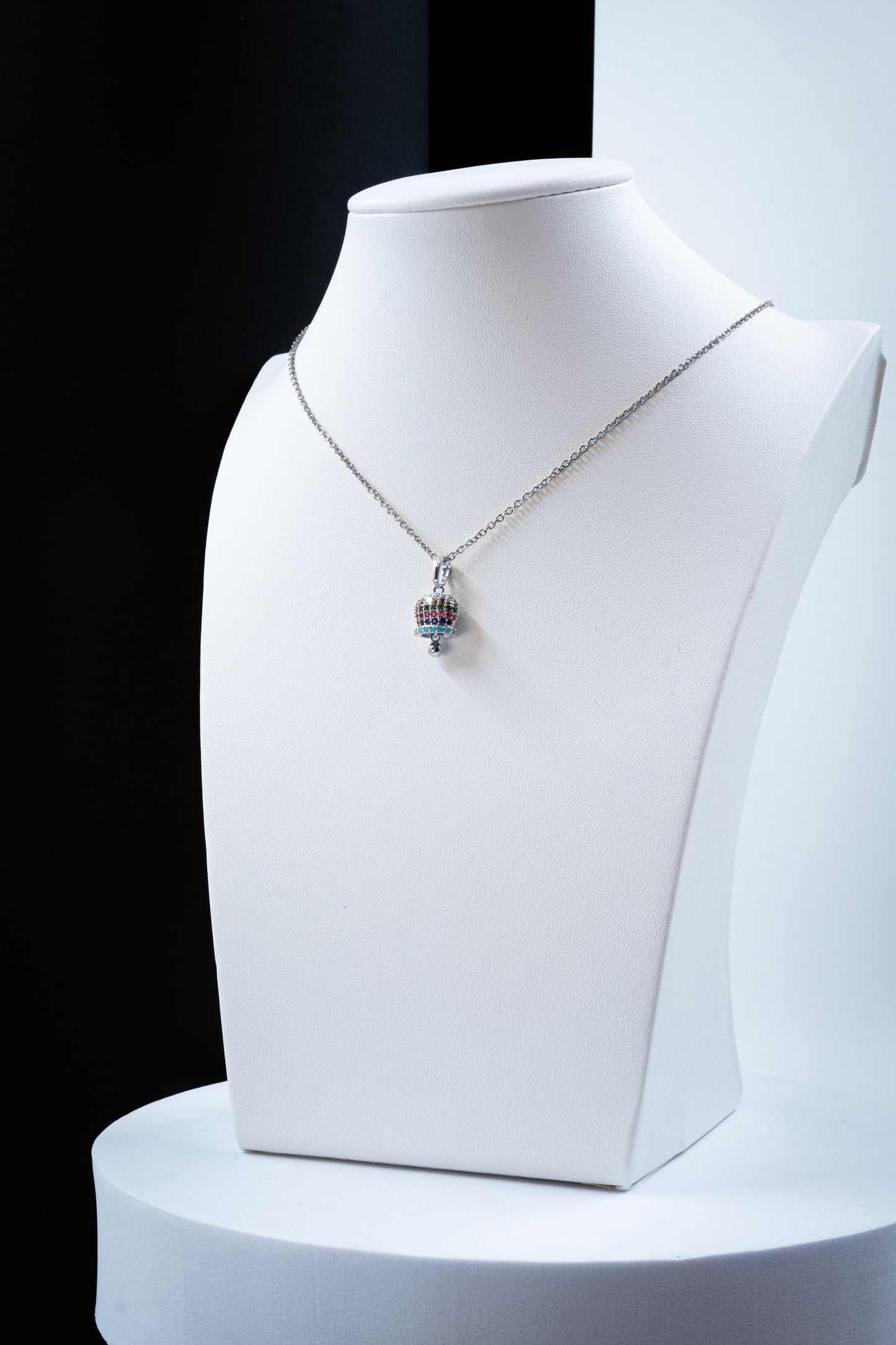 COLLANA CAMPANELLA ARGENTO & MULTICOLOR
