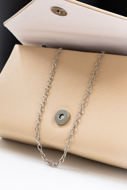 POCHETTE IN ECOPELLE NUDE