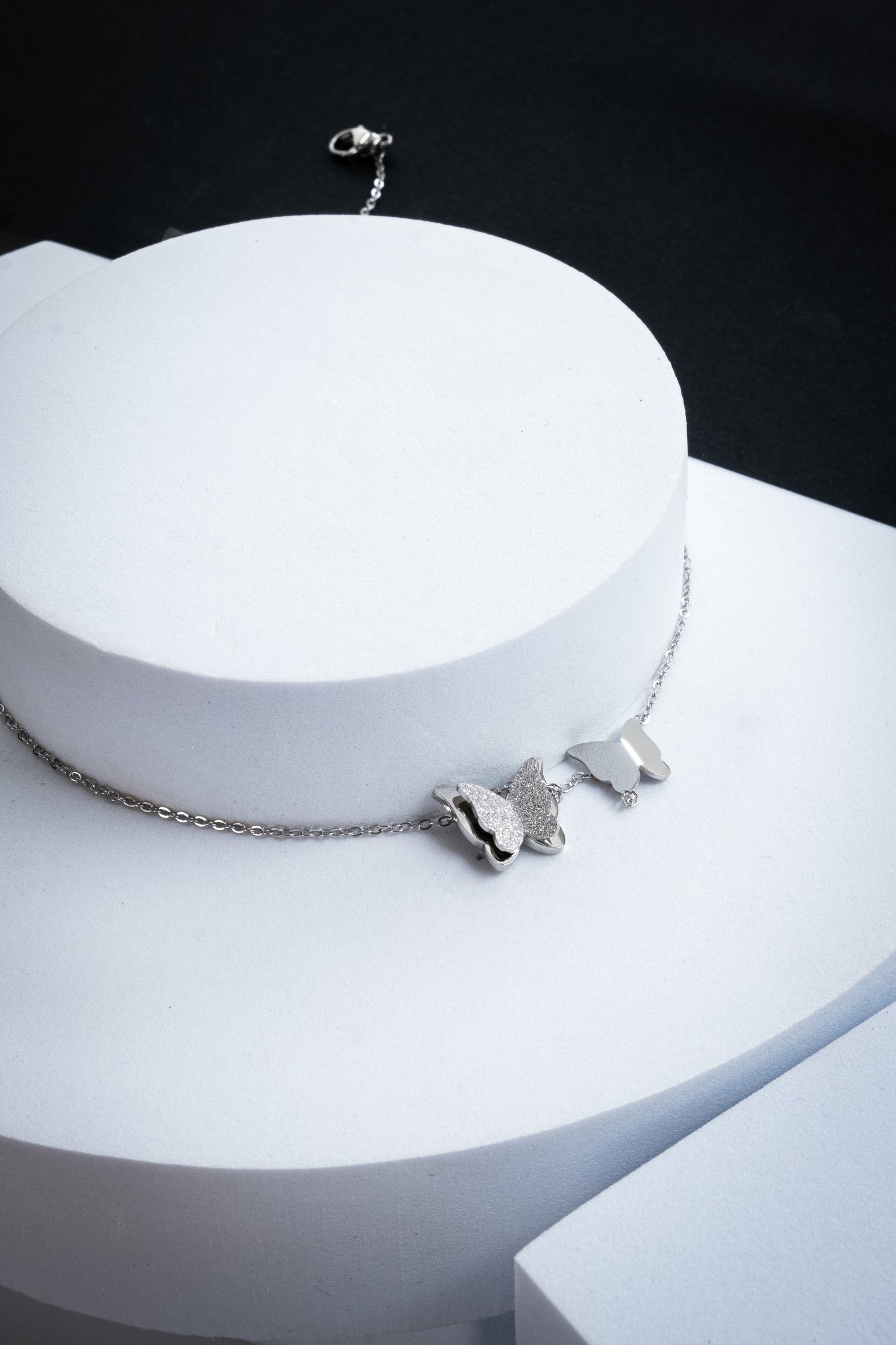 COLLANA FARFALLA 3D ARGENTO
