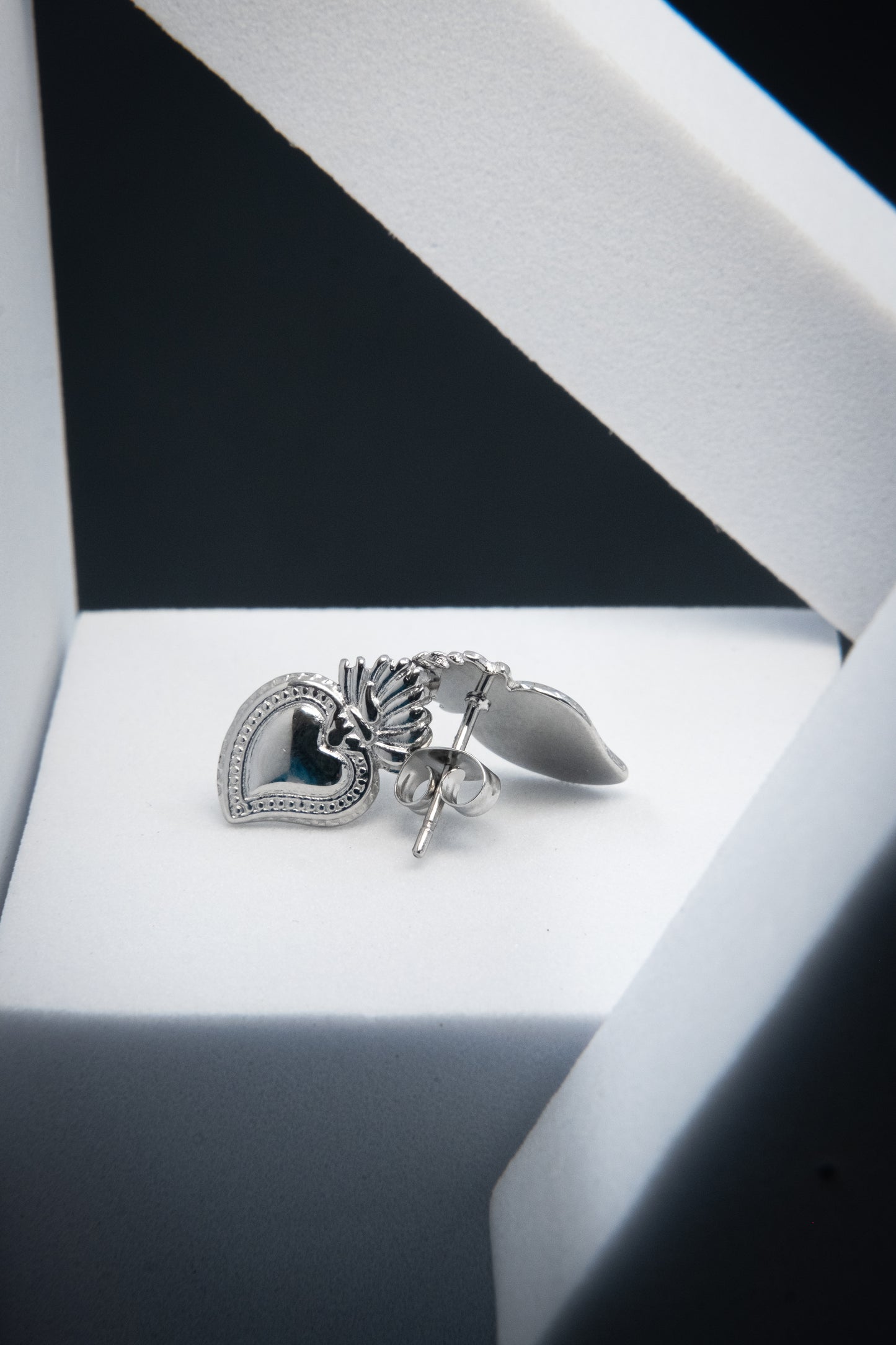 ORECCHINI CUORE SACRO ARGENTO