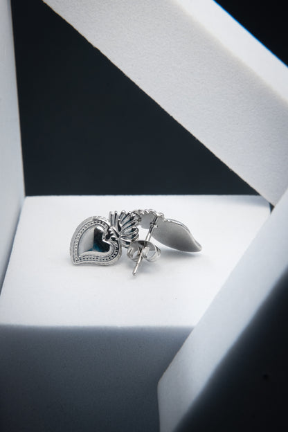 ORECCHINI CUORE SACRO ARGENTO