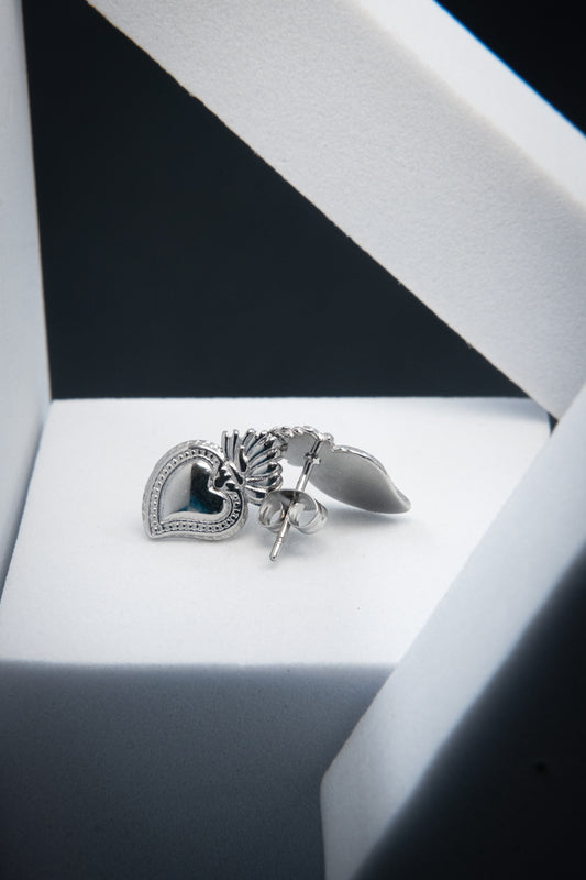 ORECCHINI CUORE SACRO ARGENTO