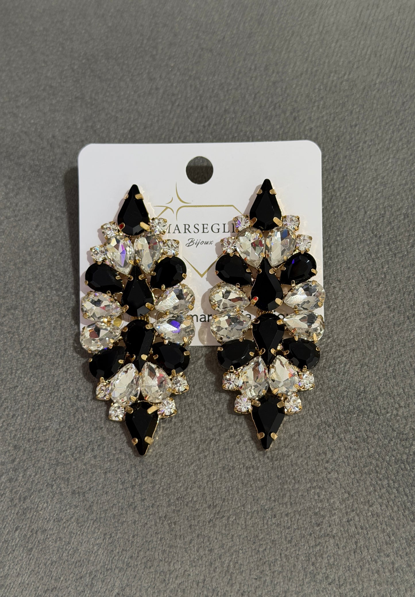 ORECCHINI FASHION NERO & BIANCO