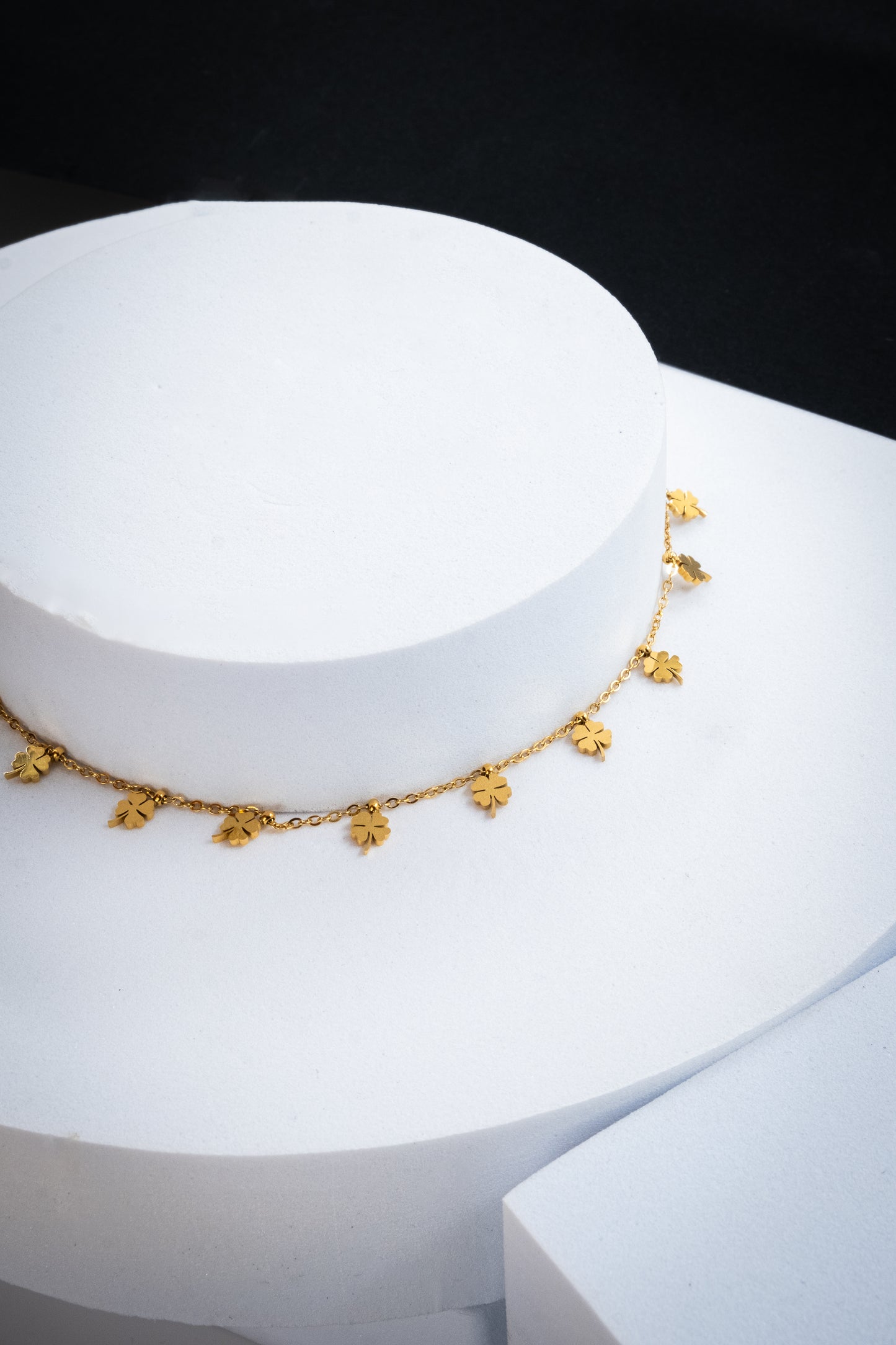 COLLANA QUADRIFOGLI ORO