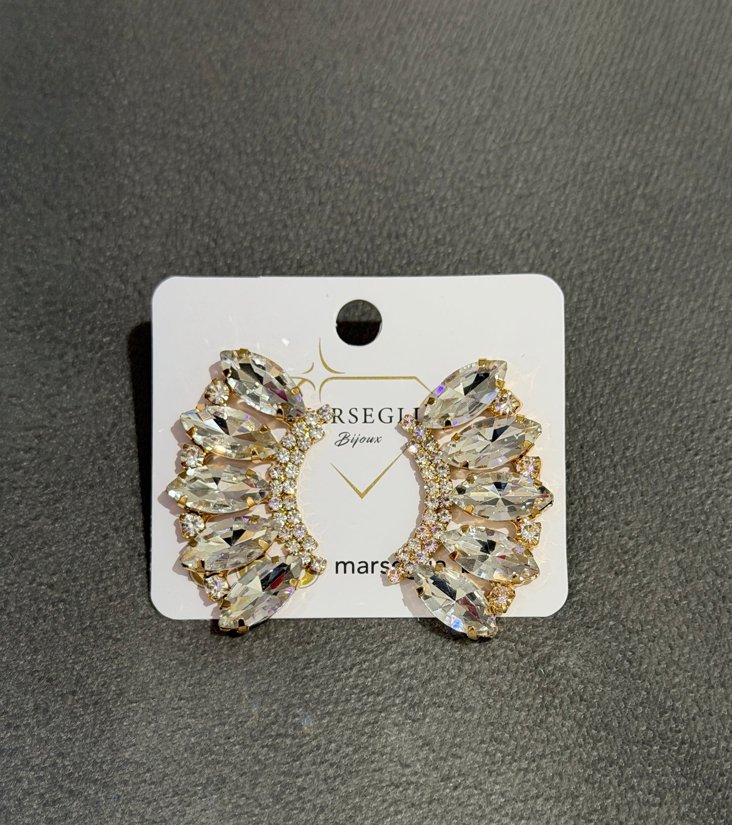 ORECCHINI FASHION BIANCO & ORO